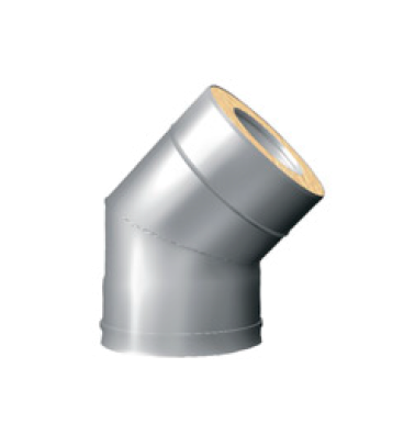 Отвод 45° для Сэндвич d 200/300 нерж 0.5 мм + оцинк